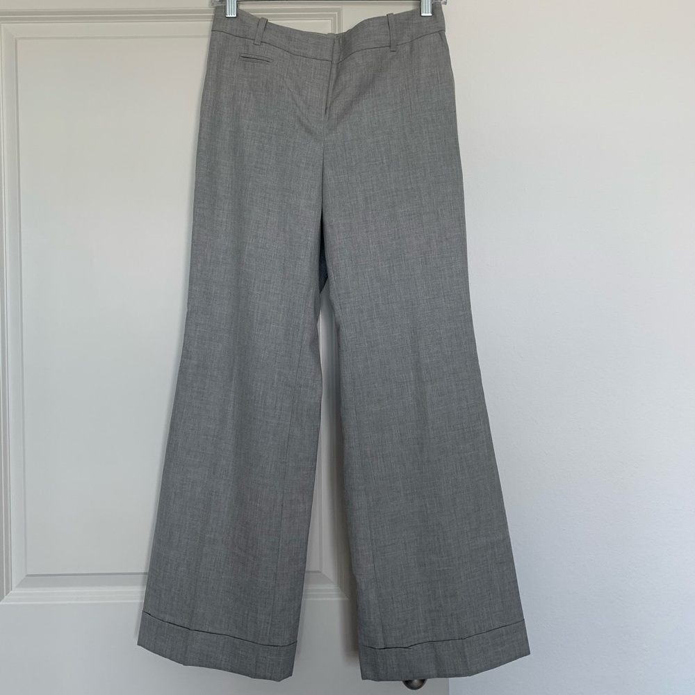 LOFT Gray Wide Leg Dress Pants